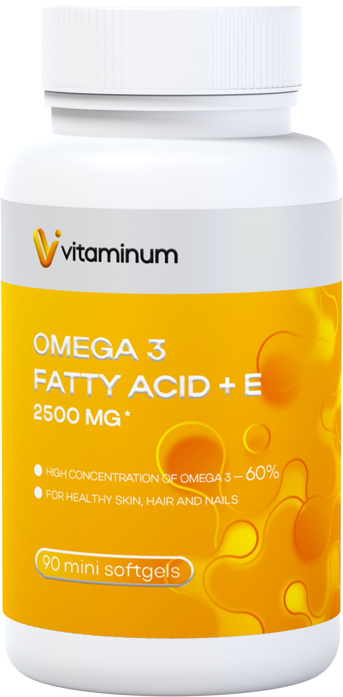  Vitaminum ОМЕГА 3 60% + витамин Е (2500 MG*) 90 капсул 700 мг  в Печоре