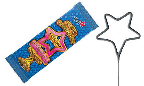  Бенгальские свечи фигурные 2 шт "Звездочка"  в Печоре